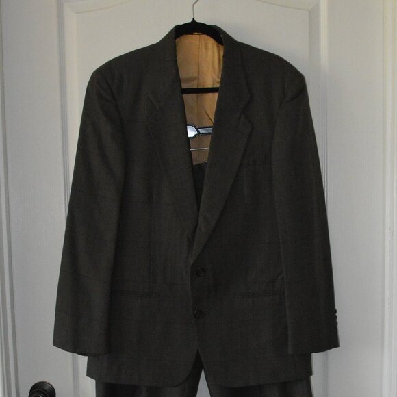 Cellini Collection Men's Plaid 2 piece Pant Suit Set size 42R - Picture 1 of 10